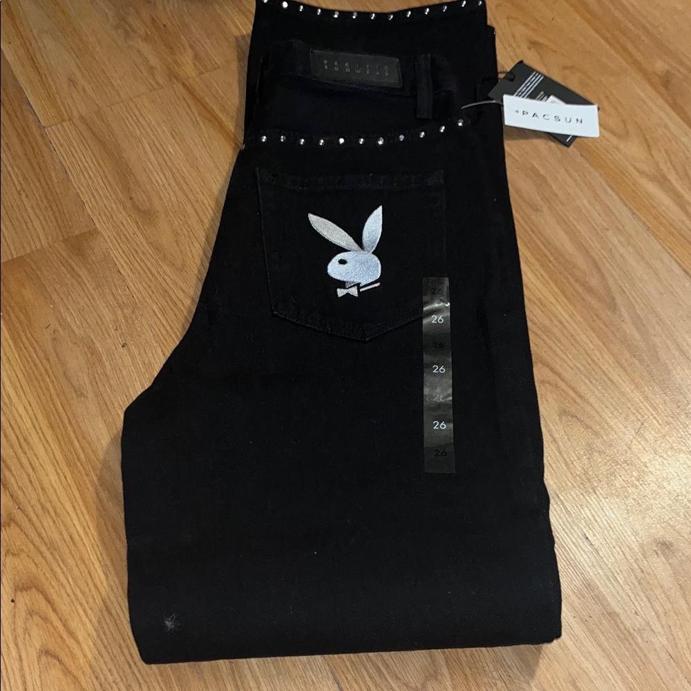 PacSun Black Skinny Jeans with Iconic Logo